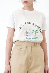 White basic tee top
