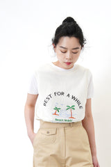 White basic tee top