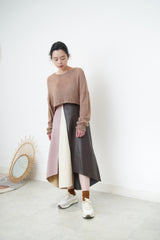 Brown soft texture crop top