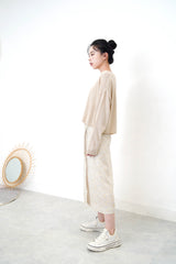 Coconut knit top in crop cut