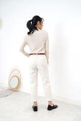 Brown leather vintage belt