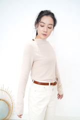 Brown leather vintage belt