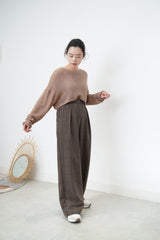 Brown soft texture crop top