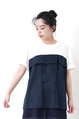 White 2 in 1 top w/ waist strap