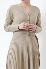 Oatmeal soft knit one piece