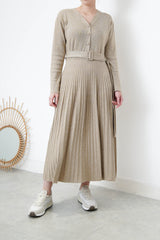 Oatmeal soft knit one piece