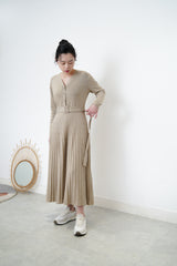 Oatmeal soft knit one piece