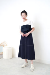 White 2 in 1 top w/ waist strap