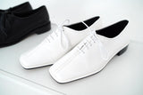 Square toe lace up shoes