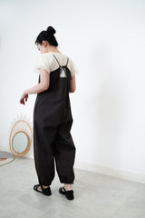Charcoal cami dungarees w/ adjustable straps
