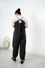 Charcoal cami dungarees w/ adjustable straps