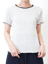 Texture cotton top in floral pattern