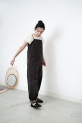Charcoal cami dungarees w/ adjustable straps
