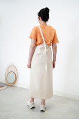 Ivory skirt w/ asy. Strap