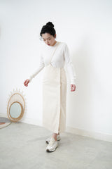 Ivory skirt w/ asy. Strap