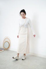 Ivory skirt w/ asy. Strap