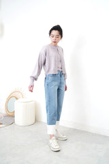 pink minimal knit top
