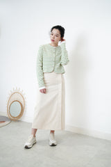 Ivory skirt w/ asy. Strap