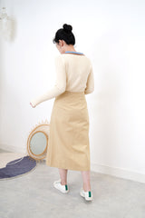 Beige skirt in wrap style