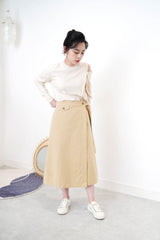 Ivory sweater w/ button up detail