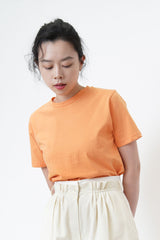 Orange basic tee