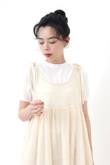 Ivory cami mock dress in stripes pattern