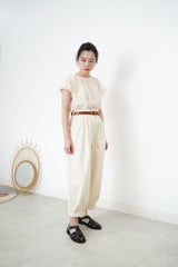 Nude cloud sheer top