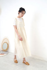 Ivory cami mock dress in stripes pattern