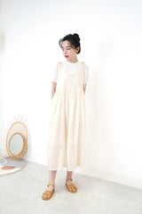 Ivory cami mock dress in stripes pattern