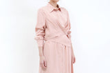 Pink 3 ways shirt dress w/ detail layering
