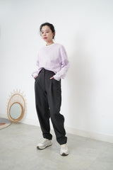Grey trousers in pencil cut