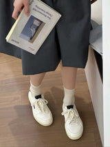 White leather sneakers
