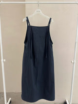 Light grey A cut overall dress w/ adj. straps