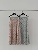 Blue checked skirt