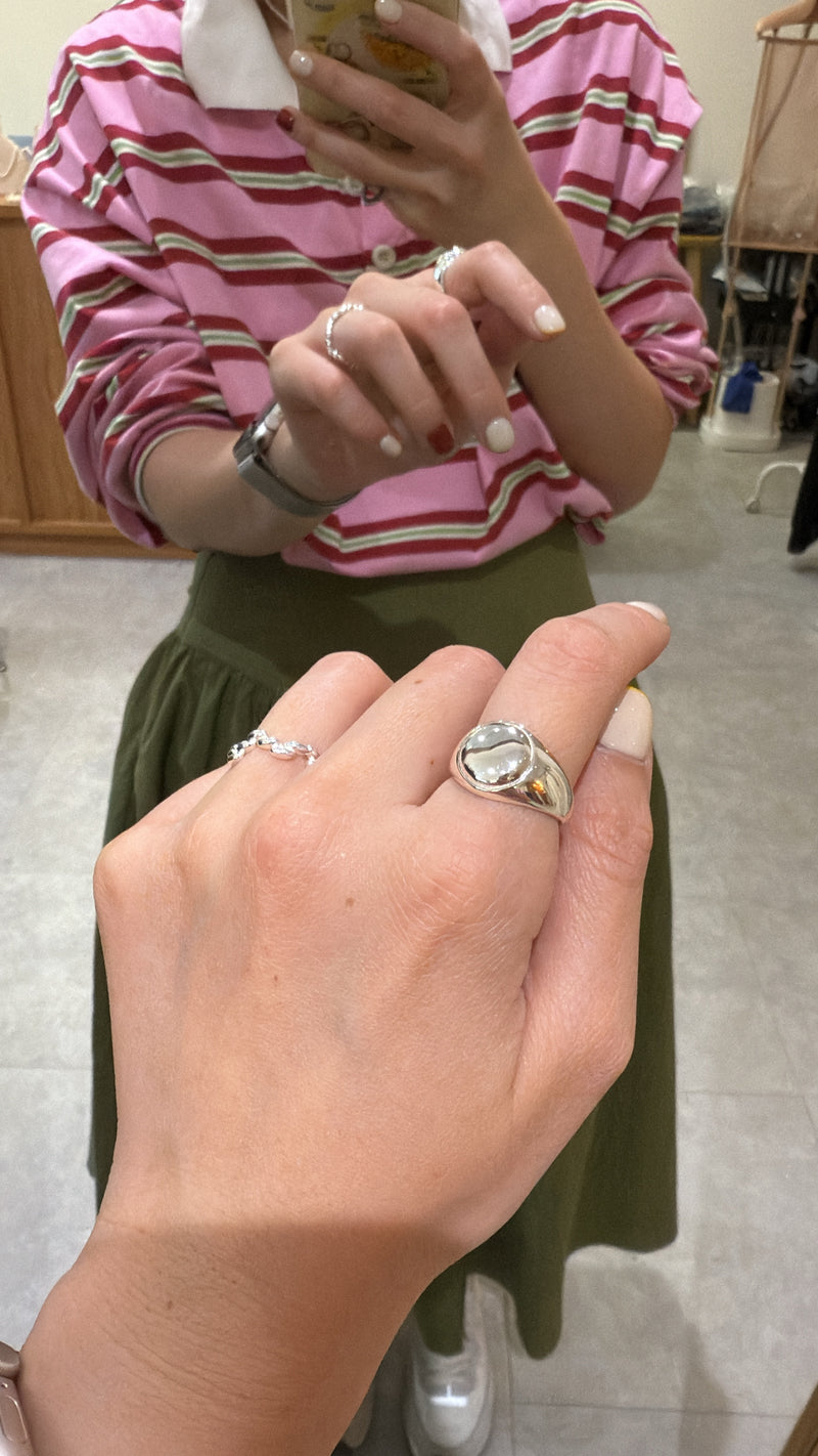 925 silver wavy ring