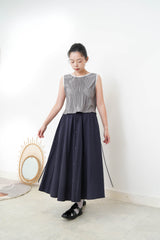 Navy skirt w/ stitching details