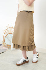 Beige skirt w/ pleats layering