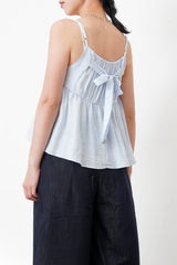Baby blue peplum cami w/ adjustable straps