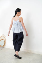 Baby blue peplum cami w/ adjustable straps