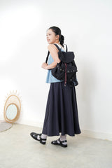 Blue stripy denim cami w/ white inner in set