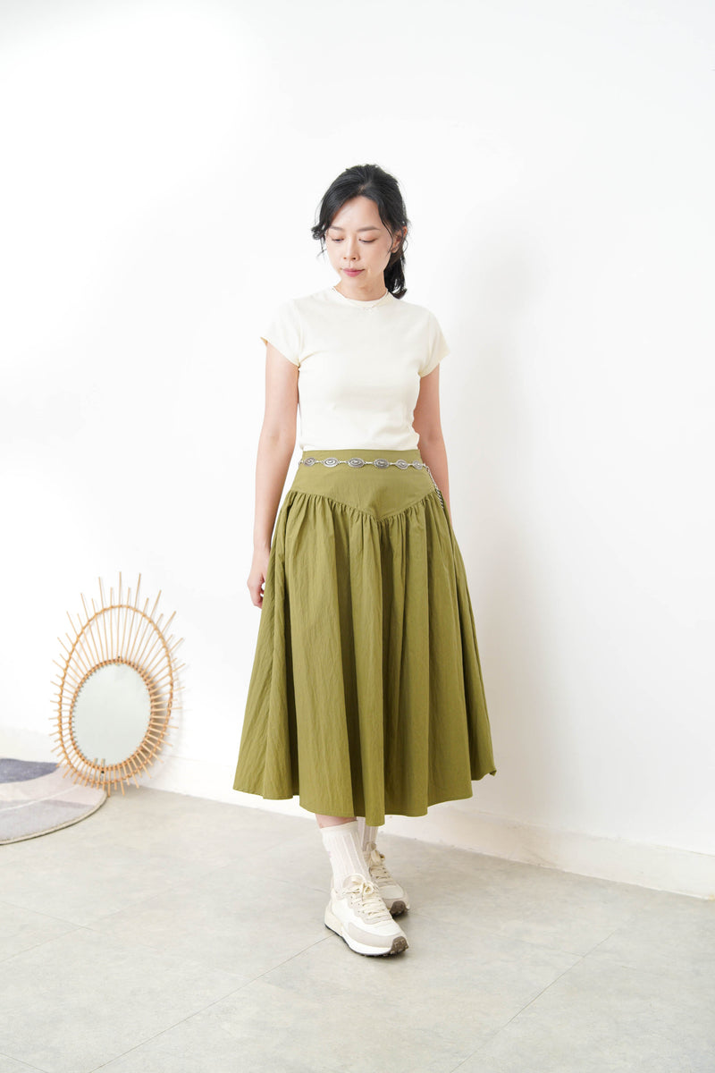 Cream basic tee top
