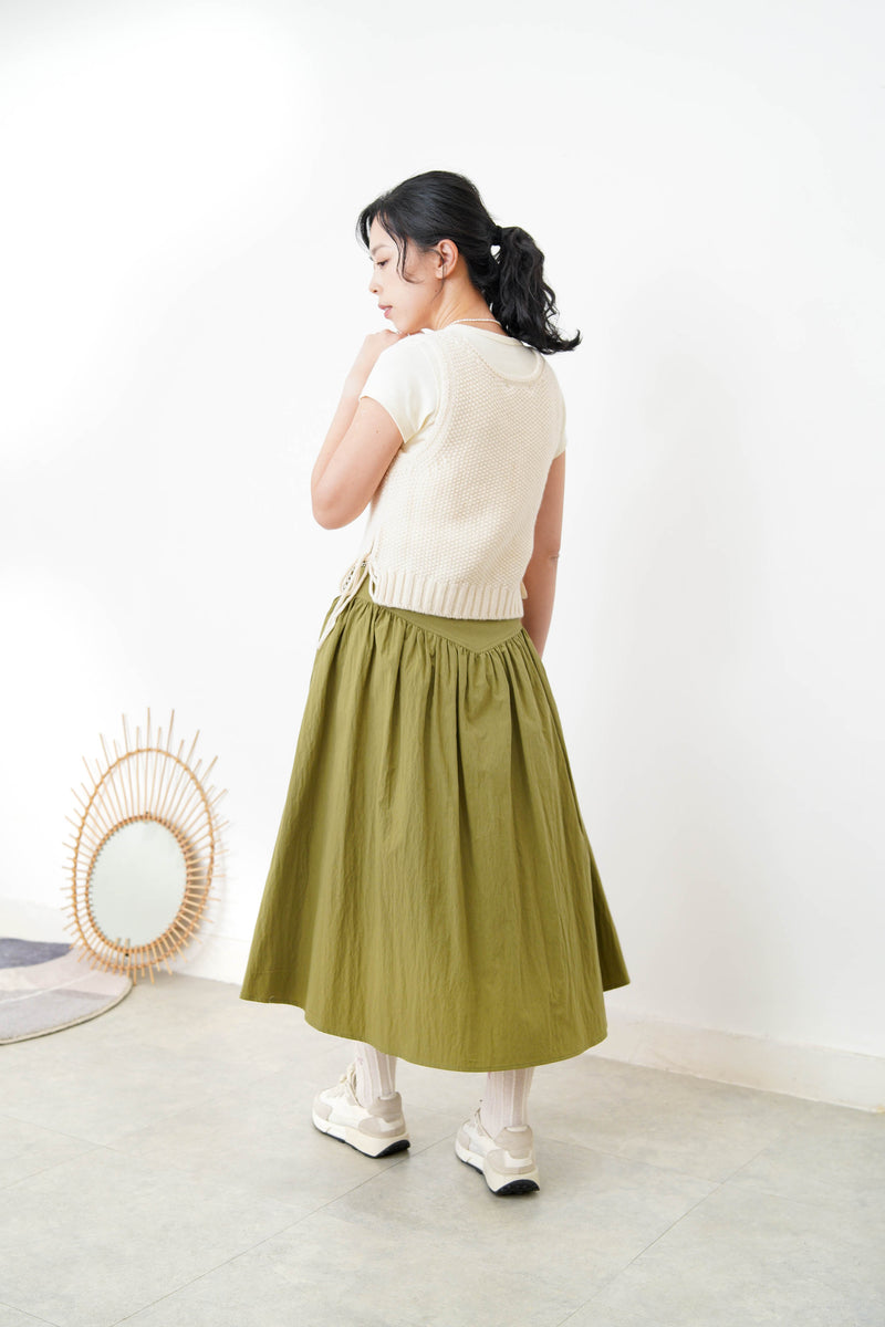 Cream basic tee top