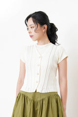 Cream basic tee top