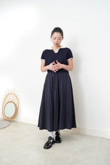 Navy skirt w/ stitching details