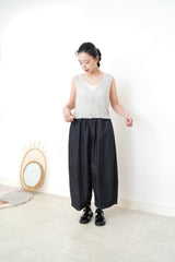 Grey 2in1 crochet knit vest