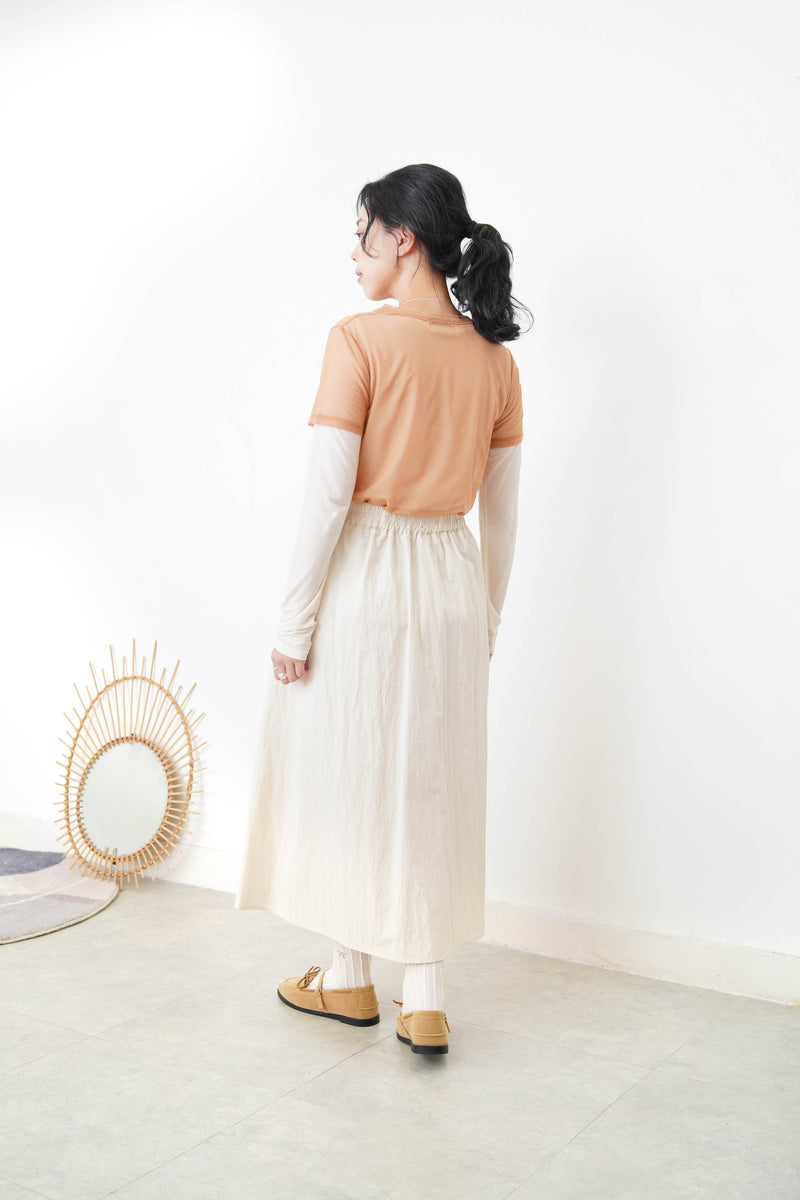 Peach mesh Tee top or set