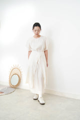 Butter yellow one piece w/ attachable layer