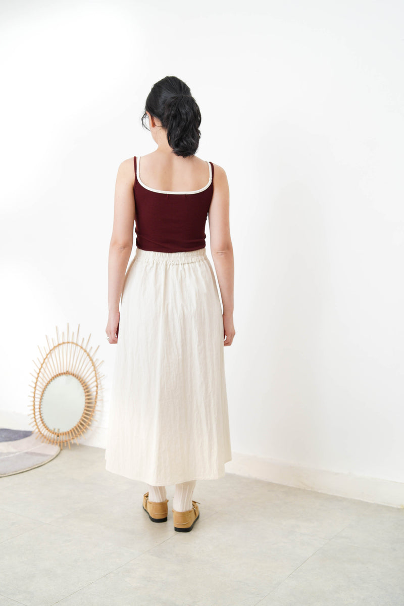 Wine 2in1 layer bra top