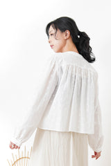 White shirt w/ floral embroidery