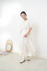 Butter yellow one piece w/ attachable layer